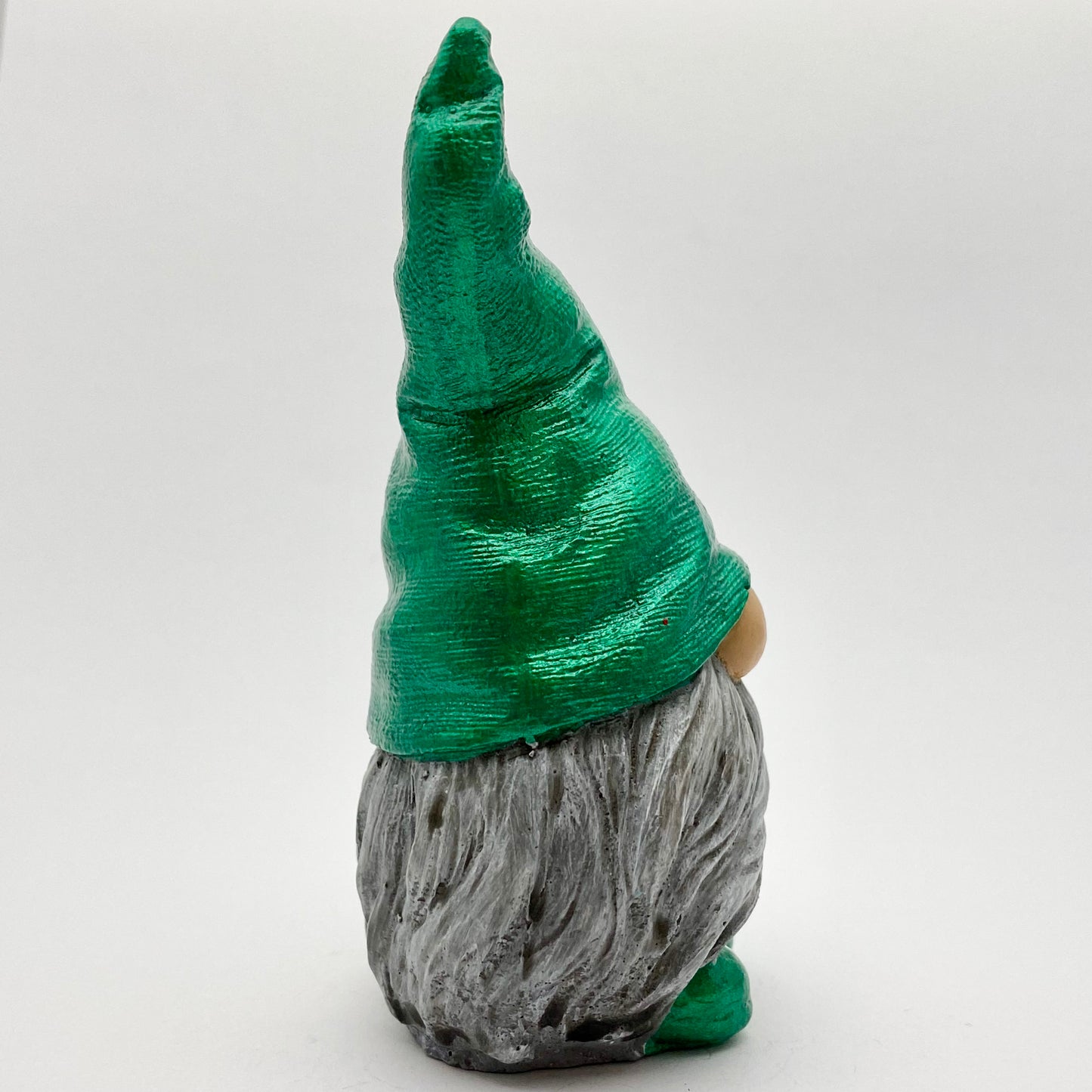 Hand painted Gonk statue with Metallic Green Hat