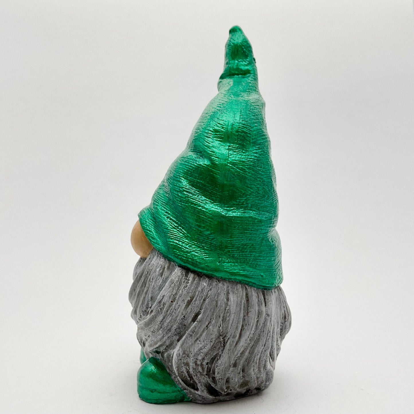 Hand painted Gonk statue with Metallic Green Hat