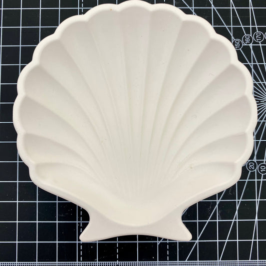 Hand Cast Plaster Shell Trinket Tray ready to paint.