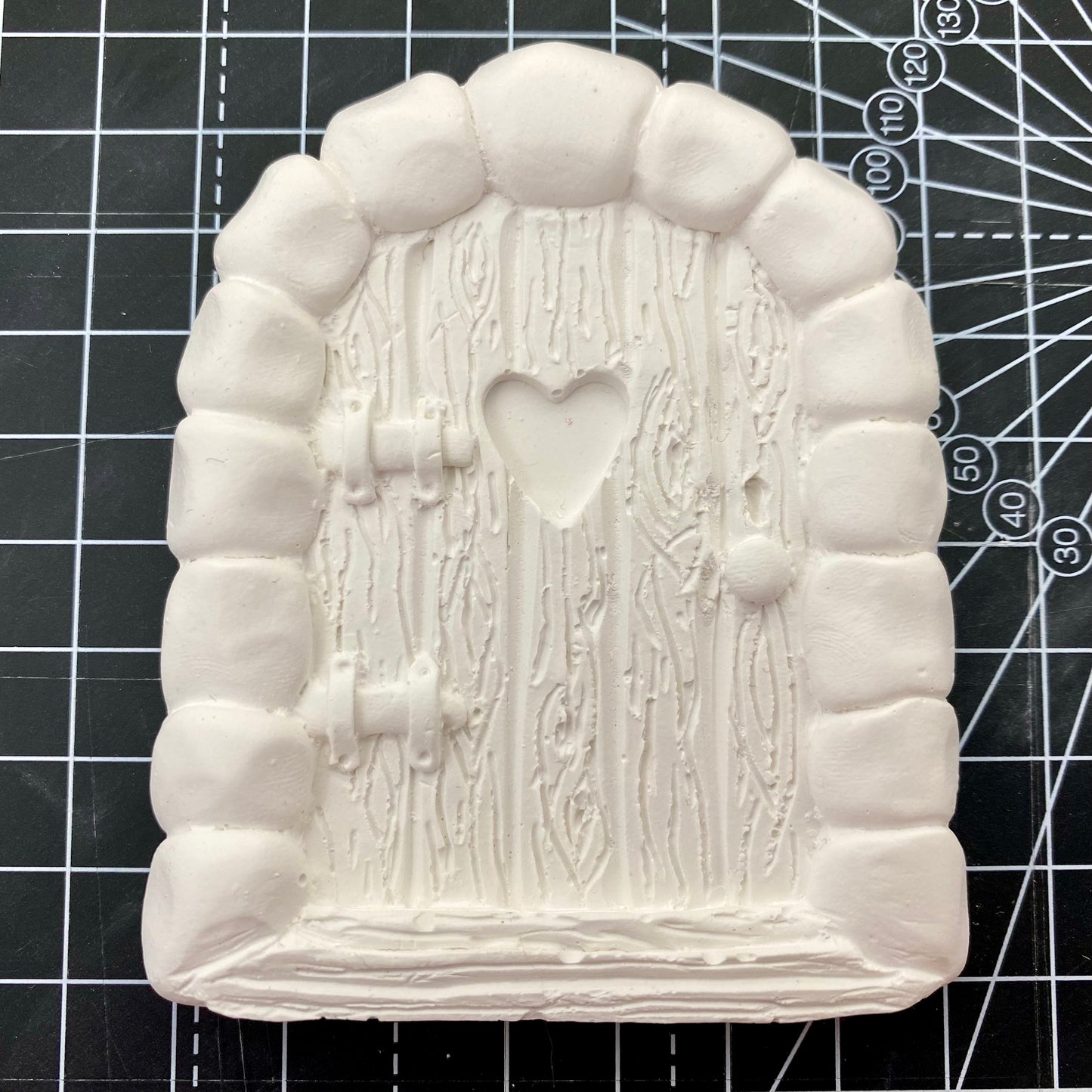 Hand Cast Plaster Fairy Door ready to paint.
