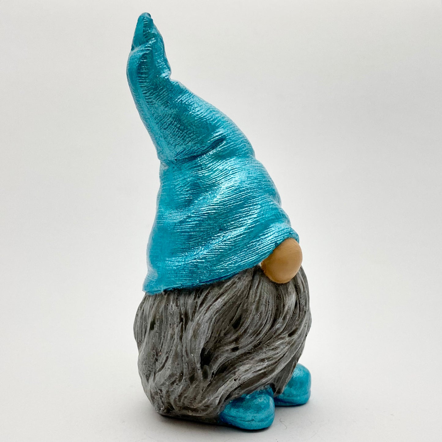Hand painted Gonk statue with Metallic Blue Hat