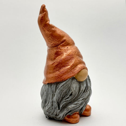 Hand painted Gonk statue with Metallic Bronze hat