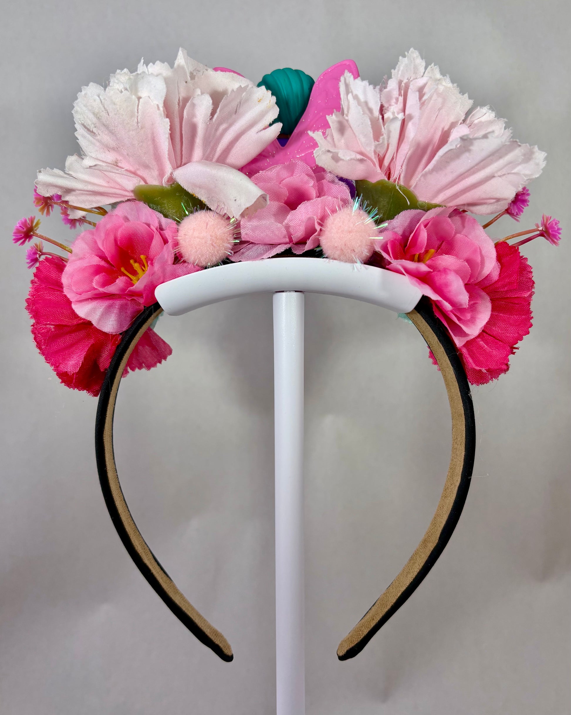 Back of Colourful headband with flowers