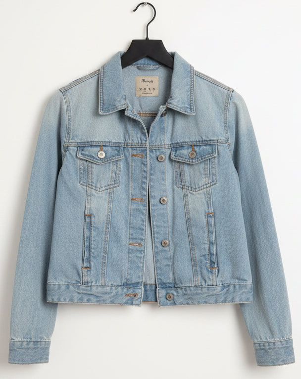 From view of Blue denim jacket