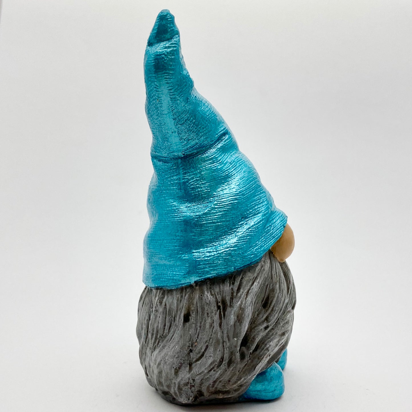 Hand painted Gonk statue with Metallic Blue Hat