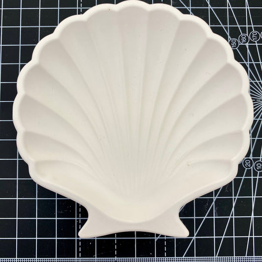 Hand Cast Plaster Shell Trinket Tray ready to paint. 