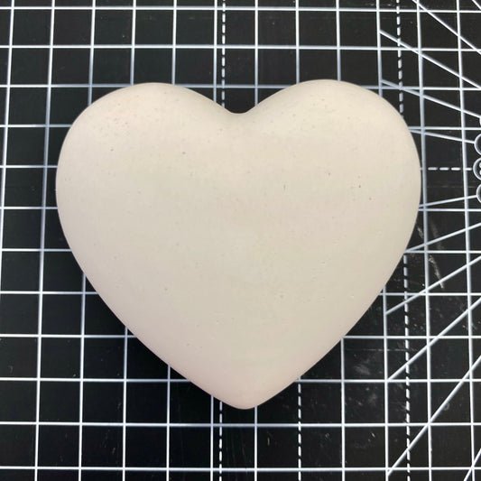 Hand Cast Plaster Heart Stone ready to paint.