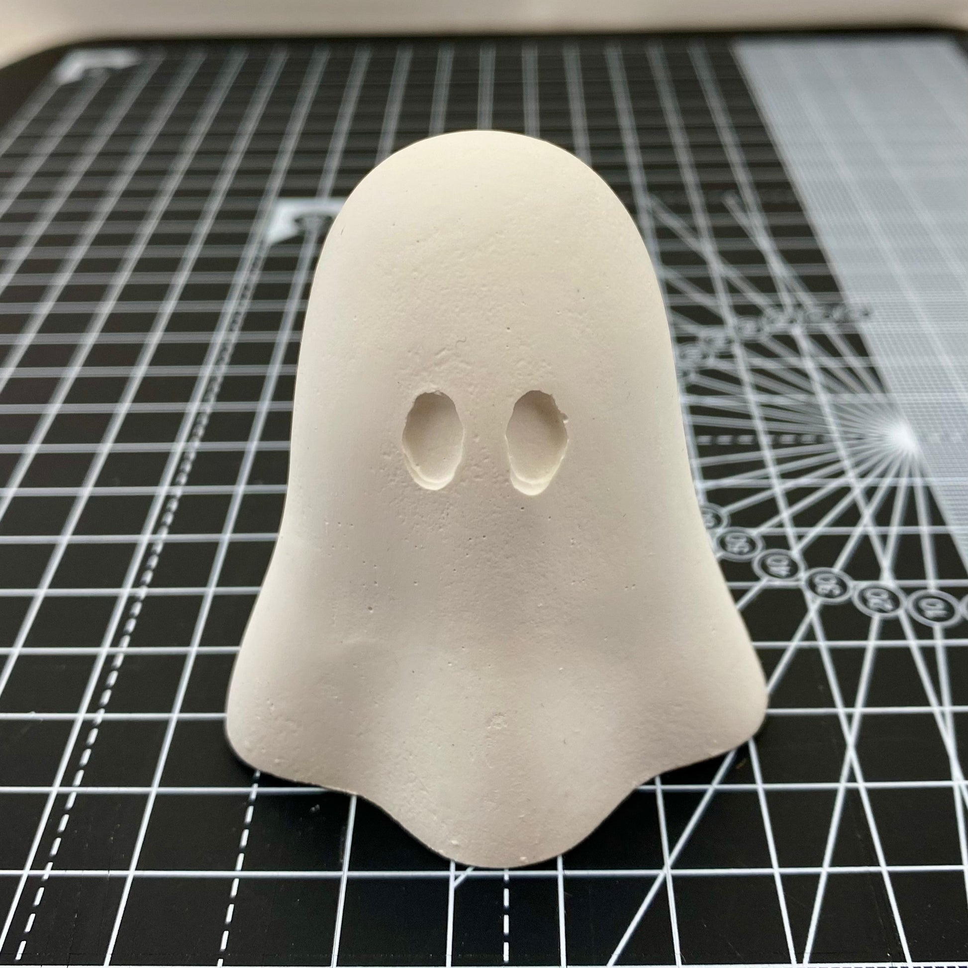 Hand Cast Plaster Ghost statue ready to paint.