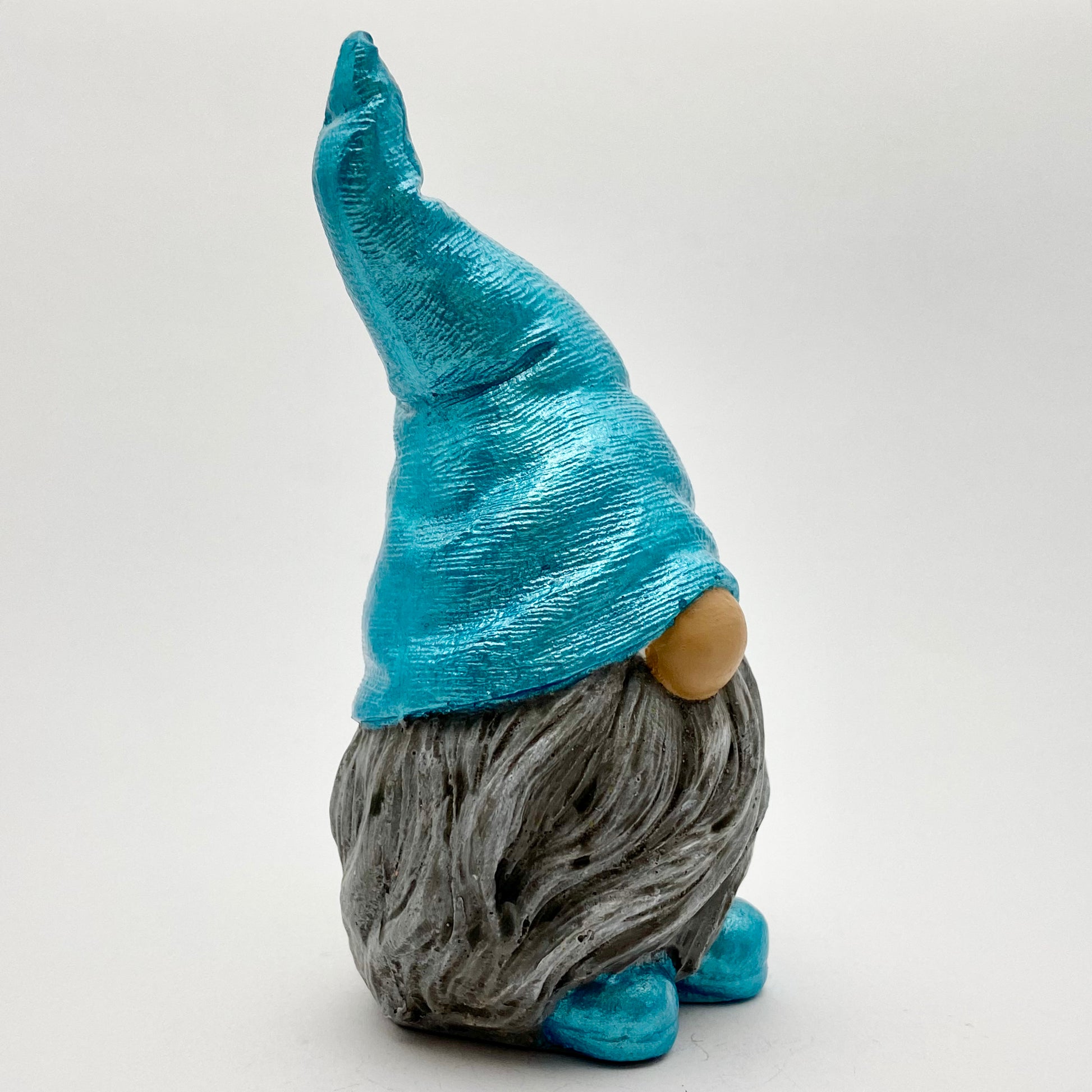 Hand painted Gonk statue with Metallic Blue Hat