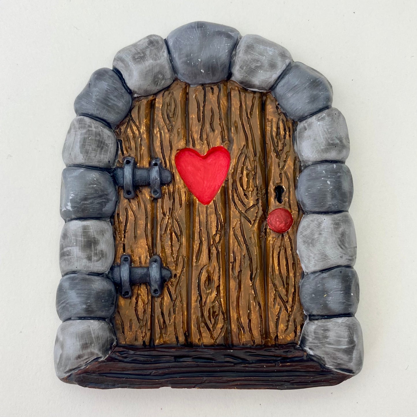 Hand Cast Plaster Fairy Door - example of one that has been painted.