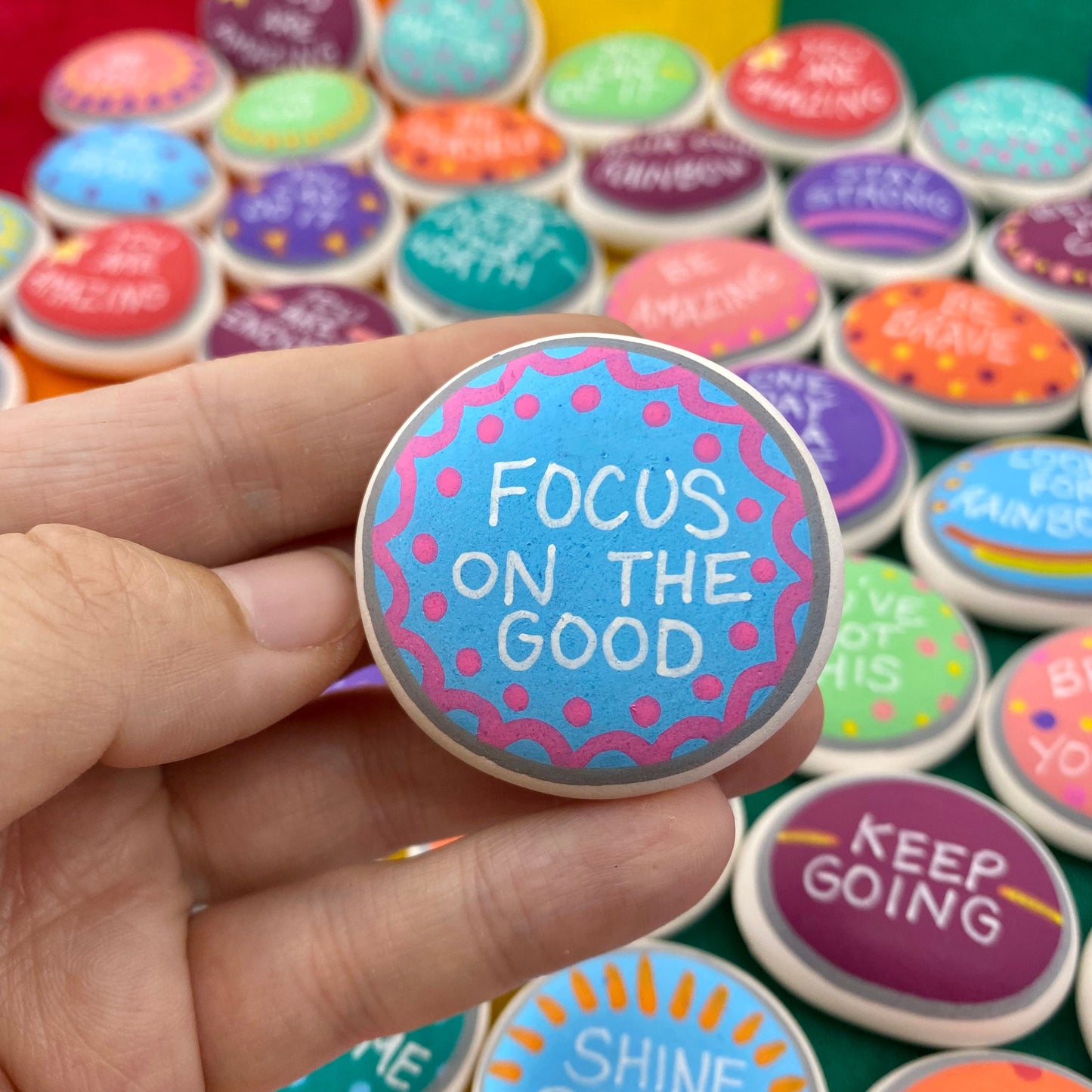 Small Pebble Humility Personalised Painted Affirmation/Kindness Ceramic Pebbles – McFloof Makes